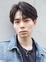 CITY men's メンズサロン/ニュアンスパーマ/フェザーパーマ/ダウンパーマ&nbsp;メンズ刈り上げフェザーパーマツーブロックセンターパート