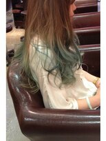 アンジュ 南海なんば駅前店(ange treatment & head spa) グリーンブルーグラデ【ange treatment & head spa】