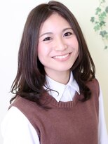 オーガニックサロン フェイス 梅田店(organic salon face) モノトーンカラーでヌケ感ON!ふわっと揺れる華やぎミディアム