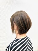 前下がり/小顔/ショートボブ/ショート/ひし形/アッシュベージュ