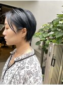 bibito ライトネイビー　ハイトーンハンサムショート