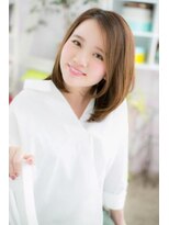 ミック 日暮里店(miq)&nbsp;アシンメトリーツヤ髪抜け感ナチュラルミディa1