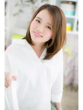 ミック 日暮里店(miq) アシンメトリーツヤ髪抜け感ナチュラルミディa1