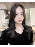 表参道韓国ヘアくびれヘアセンターパート艶髪【田部井達朗】