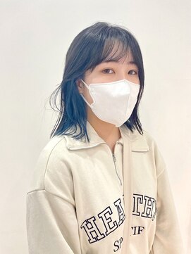 ギグスダブル 栄店(gigs double) インナーカラー★アッシュブルー