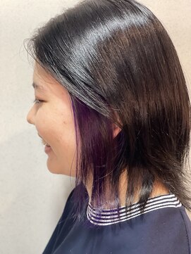 フルーヴ(Fleuve) 大人モード系インナーカラー★パープル★