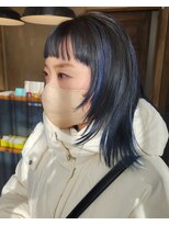 オーストヘアーベンヌ(Aust hair Bennu)&nbsp;ネイビーハイライトカラー