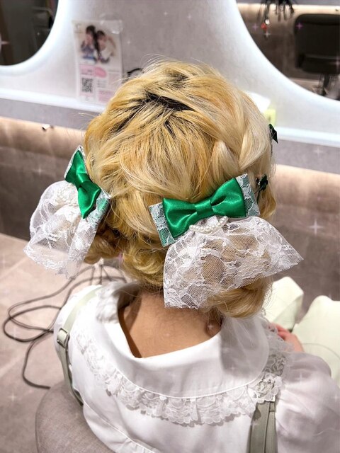 モコモコツインお団子【クランソア】ヘアセット/ヘアメ/心斎橋