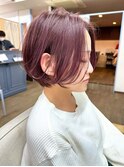前髪長め大人ショートボブ カシスラベンダー ruen  山田大貴