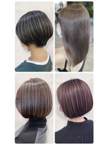 美容室フルール&nbsp;20代30代40代髪質改善ナチュラルボブ艶感ピンクアッシュ