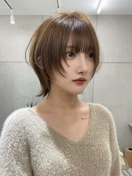 サンド 池袋 2nd(sand) 顔周りレイヤーカット小顔ボブルフ/ブリーチなし透明感カラー