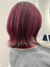 グーフィートーキョー 銀座(Goofy Tokyo) Goofy銀座/同系色逆インナーカラー/赤髪/レッド/Red/ボルドー