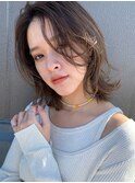４0代５0代６0代ラベンダーベージュマッシュウルフ立体感美肌