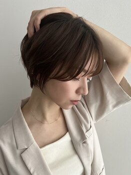 ヘアー ミッション 心斎橋店(hair Mission)の写真/大人ショートは毎日の扱いやすさ,全体のシルエットや上品さにこだわっています◎どこからみても綺麗style♪