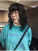 【時短×おしゃれ◎】ツヤ感黒髪×くるくるダメージレスパーマ
