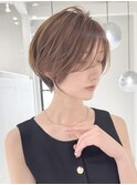ミニウルフレイヤーカット顔周り前髪韓国ショートボブ/大宮