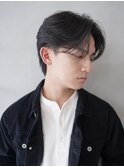 センターパートニュアンスパーマフェザーパーマ