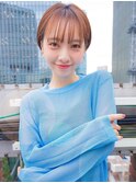 ＃くびれヘアアプリコットオレンジハイライトカラー