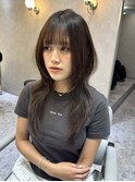 韓国ヘア/顔まわり/レイヤーカット/ハッシュカット/グレージュ