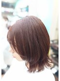 小顔ヘア☆おしゃれ女子ウルフヘアまろやかブラウン