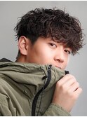 スペインカール刈り上げ高めフェード細かめスパイラル