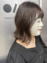 コマ(coma) 【coma中野】ダブルカラーグレージュ外ハネミディ