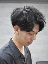 ラヴィ 高田馬場店(Lavie)&nbsp;アップバングショートパーマ新宿 /高田馬場/メンズ/メンズカット