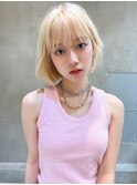 【Lloyd 大宮】ホワイトブロンド×韓国風レイヤーボブ