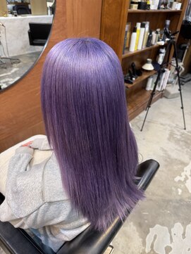 チャプター 問屋町(chapter) ケアブリーチブルーラベンダーカラーレイヤーカット韓国ヘア