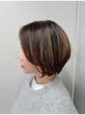 40代50代　前髪なし/小顔レイヤーショート 2602