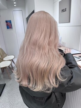 ペレ 原宿(PELE) ダークパープルナチュラルショート夏のヘアアレンジ原宿