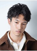 ニュアンスパーマ/シャドウパーマ/メンズ/センターパート[新宿]