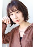 大人可愛いふんわりボブ