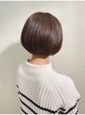 アッシュ系カラー×ボブ