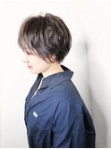 【パーマ】アッシュパーマのショートスタイル