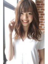 チョビー 銀座(chobii)&nbsp;道村/アッシュブラウン/デジタルパーマ/ローライト/厚めバング