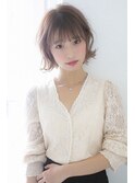 リラクシーグレージュカール愛されオルチャンボブ