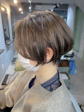 リミュー バイ イフ(lmu by if) ☆お客様style☆白髪ぼかしハイライト×ひし形ショート