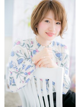 ミック ヘアアンドメイク アップ 駒込店(miq Hair&Make up) 前下がりで小顔♪インナーカラーハイライトボブウルフb1