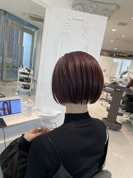 エアー 青山(AIR) ミニボブ/ピンクブラウン