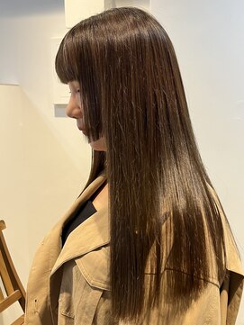 オリンテ バイ レシッド 表参道(orente by rcid) 韓国ヘア☆姫カットぱっつん前髪ミルクティーアッシュグレージュ