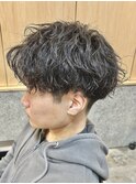 メンズマッシュパーマツイストスパイラルパーマ波巻きパーマ
