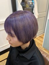クラス(CLASS) ウルフレイヤーカット20、30代ひし形透明感パープルベージュカラ