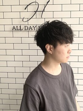 オールデイハローズ 京都駅前店(ALL DAY HELLO`S) 大人マッシュかわいくないメンズパーマ【京都駅】３０代４０代