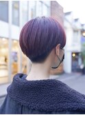 【SHARON原宿】レッドカラー刈り上げコンパクトショート