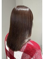 サルファ ヘアデザイン 名古屋 丸の内(S.ALPHA HAIR DESIGN)&nbsp;小顔ストレートロングストレートパーマオリーブベージュ韓国ボブ