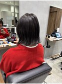 透明感切りっぱなしボブ