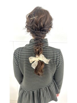 ビューナゴヤ 名駅(VIEW NAGOYA) 結婚式お呼ばれヘア/ヘアセット/編みおろし/ウエディング