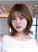 韓国レイヤー顔周りカット透明感カラー髪質改善艶髪シースルー
