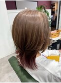 イメチェンマッシュウルフ×インナーカラー